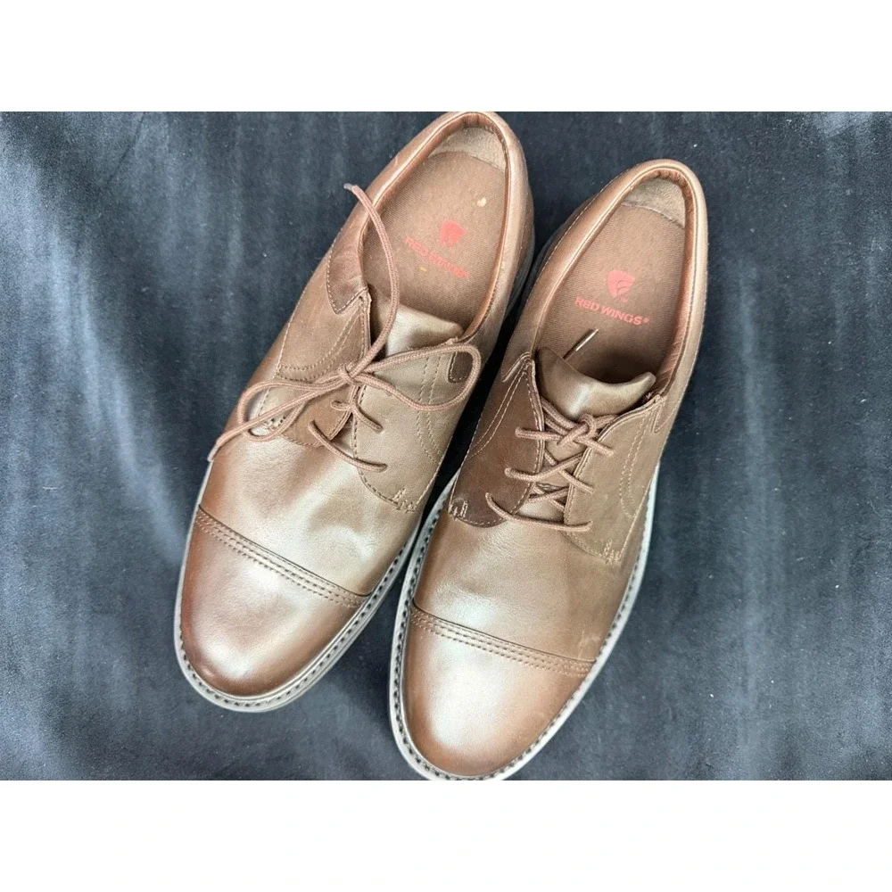 Red Wing Brown Leather Crosby Shoe 4628 Size 10D NOS Never Worn Oxford Lace Up